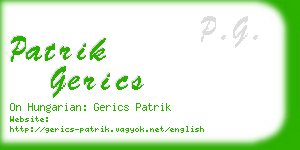 patrik gerics business card